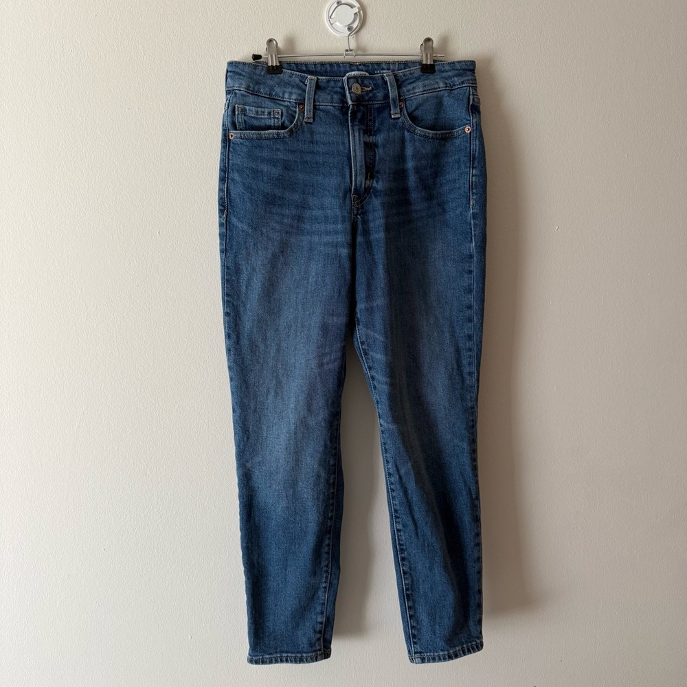 Old Navy Women's Straight Leg Jeans - Dark Blue